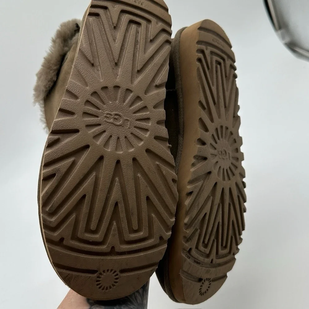 UGG Boots Womens 8 Bailey Bow II Winter‎ Snow Brown Suede Pull On 1016501 Y2K
